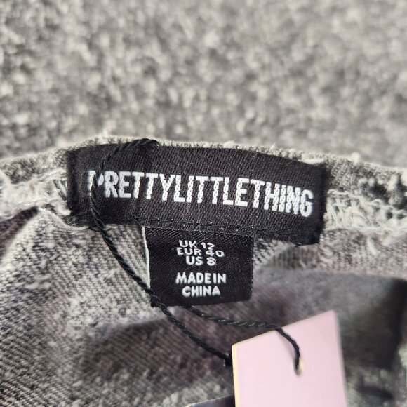 PrettyLittleThing Gray Bobble Straight Leg Corset Jumpsuit Womens Size 12 US 8 - Picture 11 of 16